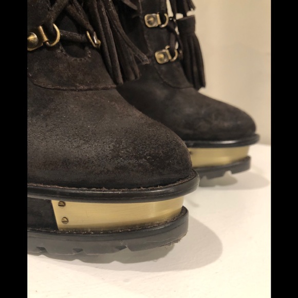 Brian Atwood BF Tempesta Dk Brown Suede Boots New - Picture 6 of 12